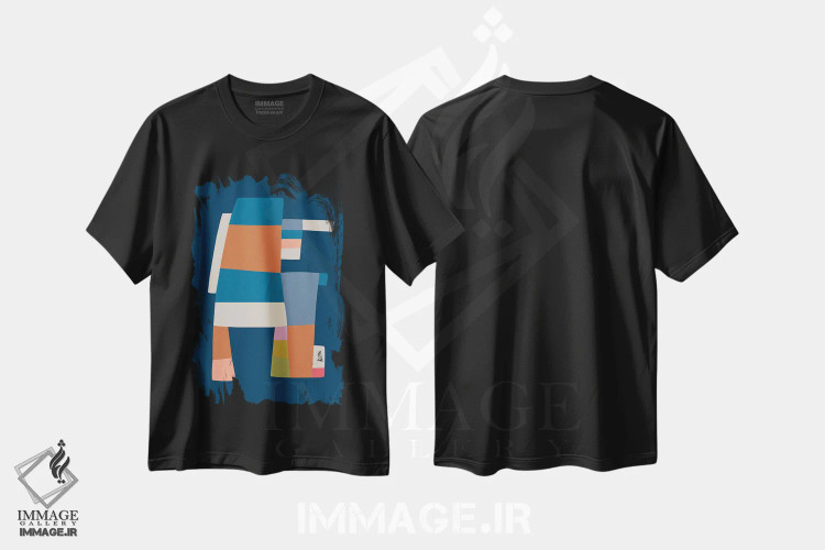 تیشرت مشکی طرح دار – تیشرت هنری ,مجذوب تو اثر مالودا فروشگاه ایماژ