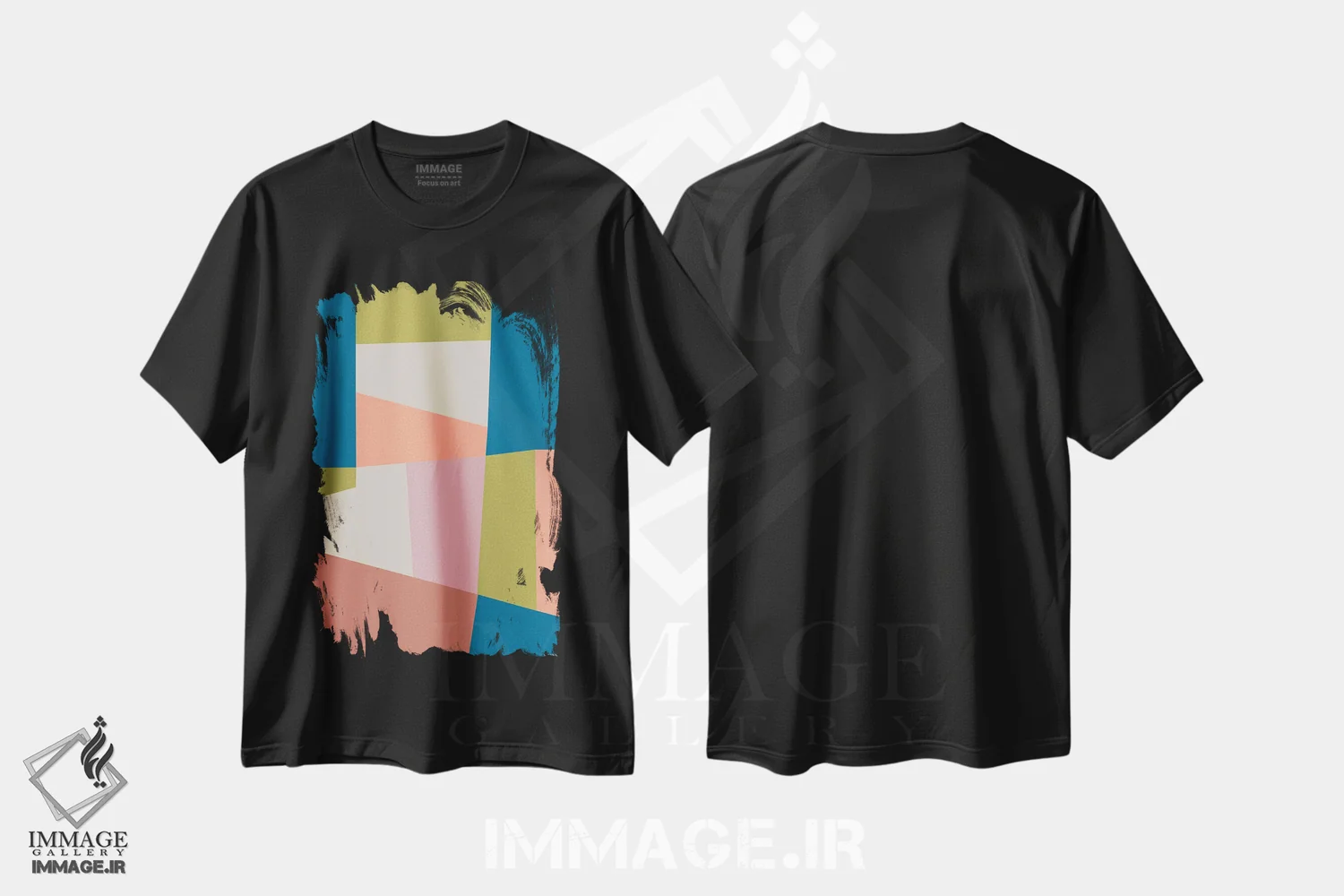 تیشرت مشکی طرح دار – تیشرت مدرن ,نقطهٔ اتصال گرافیکی اثر مالودا immage.ir