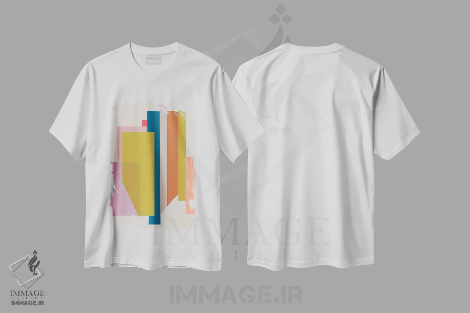 تیشرت سفید طرح دار – تیشرت هندسی ,کاملاً منطبق اثر مالودا immage.ir