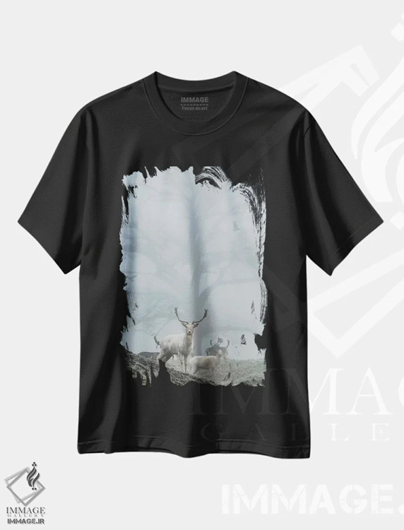 تیشرت مشکی طرح دار – تیشرت طبیعت ,مه آلودترین اثر مکس الیس immage.ir