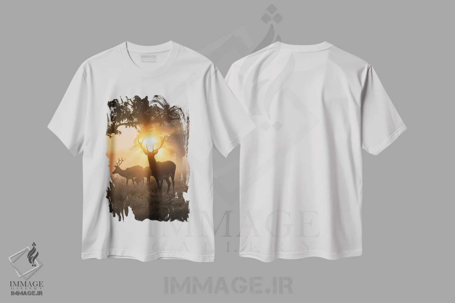 تیشرت سفید طرح دار – تیشرت طبیعت ,جادوی مه آلود اثر مکس الیس immage.ir