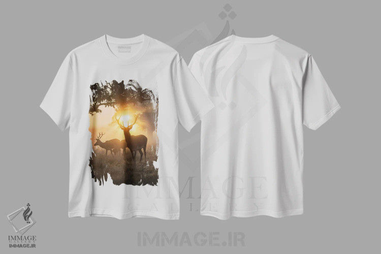 تیشرت سفید طرح دار – تیشرت طبیعت ,جادوی مه آلود اثر مکس الیس immage.ir