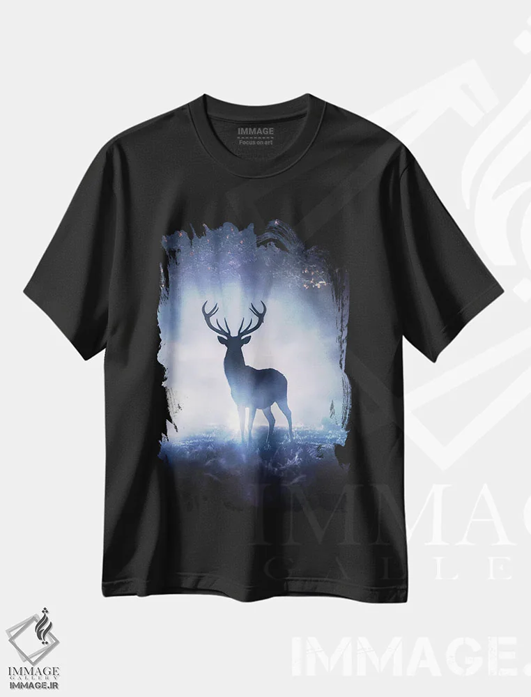 تیشرت مشکی طرح دار – تیشرت اسطوره ای ,برآمدن سرنونوس اثر مکس الیس immage.ir