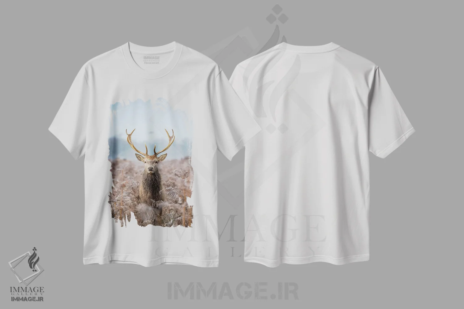 تیشرت سفید طرح دار – تیشرت طبیعت ,سر جلویی کشتی اثر مکس الیس فروشگاه ایماژ
