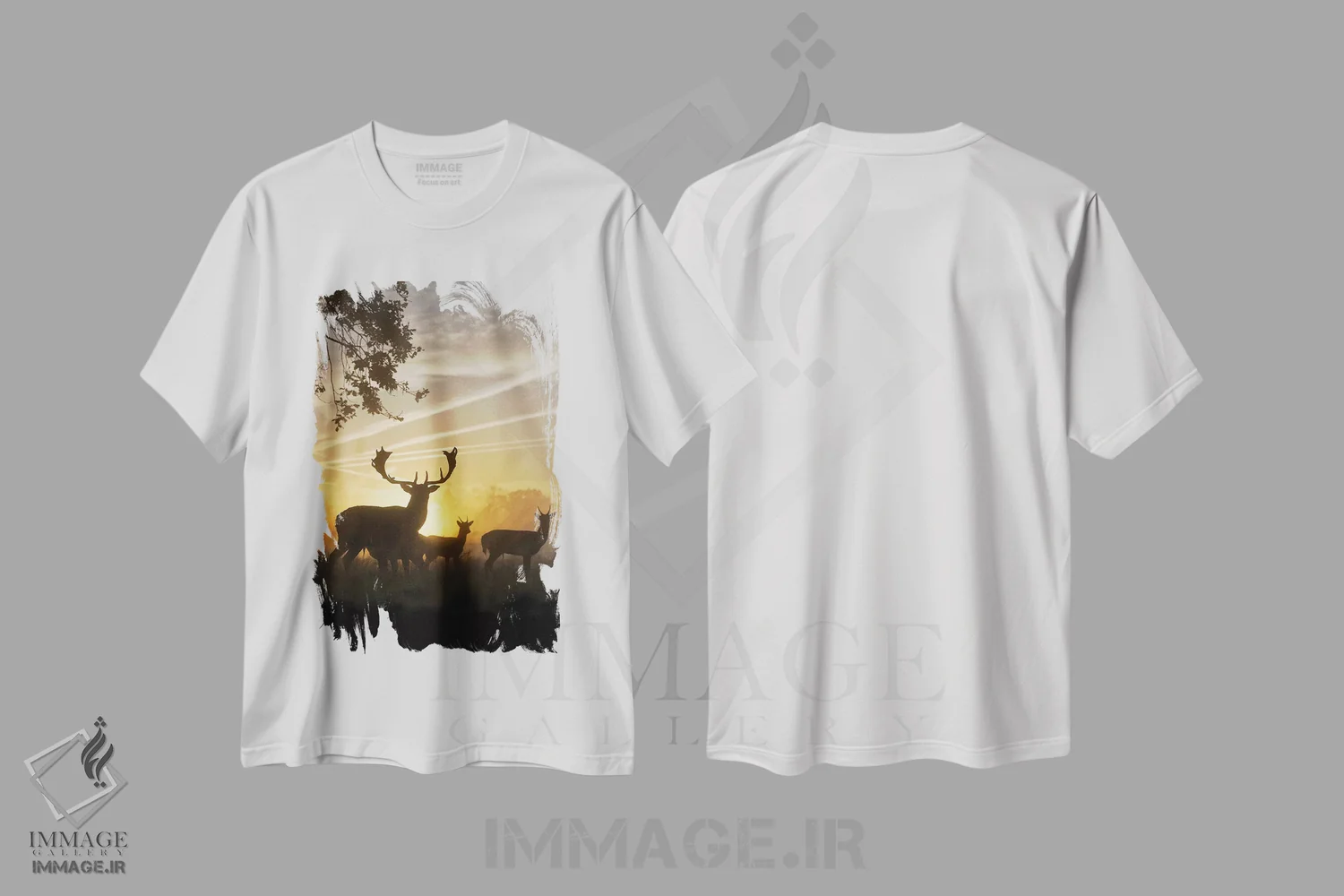 تیشرت سفید طرح دار – تیشرت طبیعت ,متقاطع اثر مکس الیس immage.ir