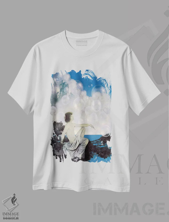 تیشرت سفید طرح دار – تیشرت هنری ,قلعه های هوایی اثر مکسفیلد پریش فروشگاه ایماژ