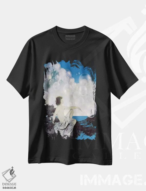 تیشرت مشکی طرح دار – تیشرت هنری ,قلعه های هوایی اثر مکسفیلد پریش immage.ir