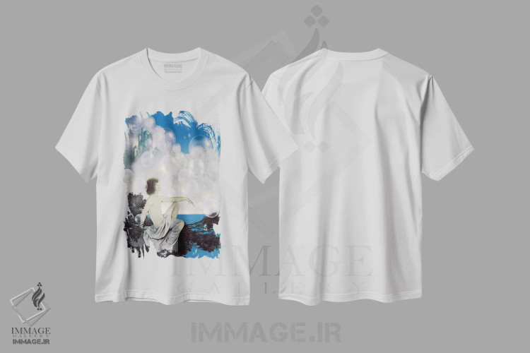 تیشرت سفید طرح دار – تیشرت هنری ,قلعه های هوایی اثر مکسفیلد پریش فروشگاه ایماژ