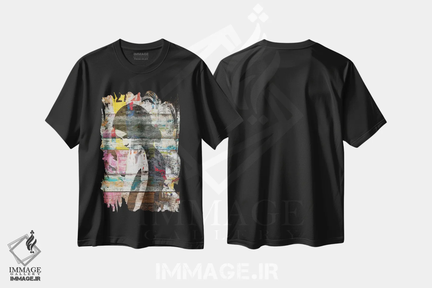 تیشرت مشکی طرح دار – تیشرت هنری ,خجالتی اثر دیه گو تیریگال immage.ir