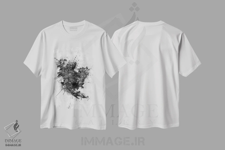 تیشرت سفید طرح دار – تیشرت حیوانات ,آمریکای شمالی وحشی اثر دیه گو تیریگال immage.ir
