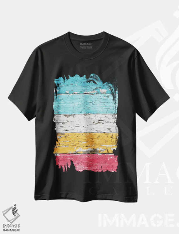 تیشرت مشکی طرح دار – تیشرت دار ,عاشقان در پراگ اثر دیه گو تیریگال immage.ir