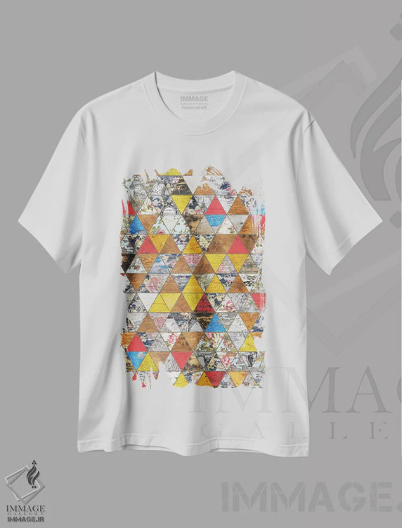 تیشرت سفید طرح دار – تیشرت هنری ,هندسه روستایی دو اثر دیه گو تیریگال immage.ir