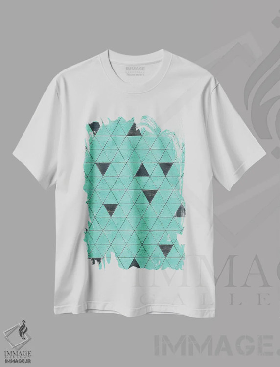 تیشرت سفید طرح دار – تیشرت هندسی ,تکنو شبی شیک اثر دیه گو تیریگال immage.ir