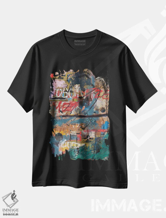 تیشرت مشکی طرح دار – تیشرت هنری ,تنهایم بگذار اثر دیه گو تیریگال فروشگاه ایماژ