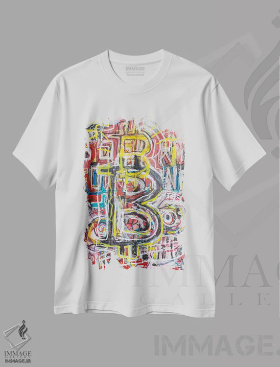 تیشرت سفید طرح دار – تیشرت خیابانی ,چشم های لیزری اثر دیه گو تیریگال فروشگاه ایماژ