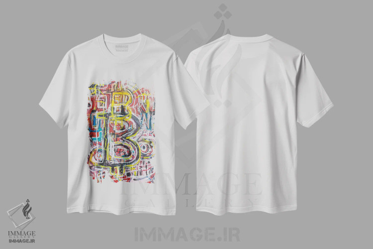 تیشرت سفید طرح دار – تیشرت خیابانی ,چشم های لیزری اثر دیه گو تیریگال فروشگاه ایماژ