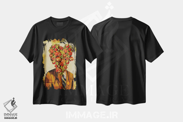 تیشرت مشکی طرح دار – تیشرت عاشقانه ,دکتر آمور اثر دیه گو تیریگال immage.ir