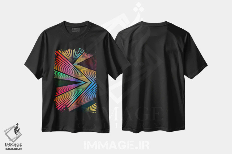 تیشرت مشکی طرح دار – تیشرت وینتیج ,رنگین کمان دیوانه اثر دیه گو تیریگال فروشگاه ایماژ