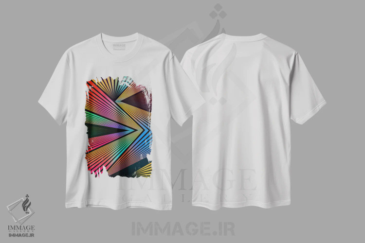 تیشرت سفید طرح دار – تیشرت وینتیج ,رنگین کمان دیوانه اثر دیه گو تیریگال immage.ir