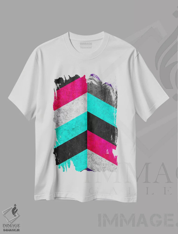 تیشرت سفید طرح دار – تیشرت هندسی ,موندوی هندسی ج اثر دیه گو تیریگال فروشگاه ایماژ