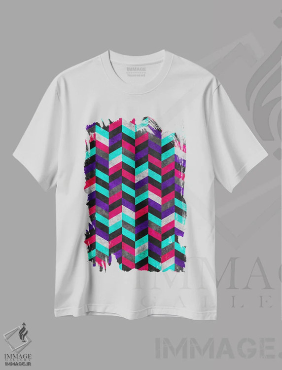 تیشرت سفید طرح دار – تیشرت هندسی ,موندوی هندسی ب اثر دیه گو تیریگال immage.ir