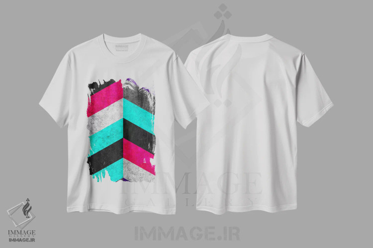 تیشرت سفید طرح دار – تیشرت هندسی ,موندوی هندسی ج اثر دیه گو تیریگال فروشگاه ایماژ