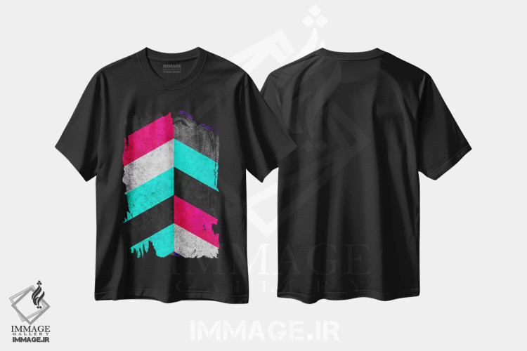 تیشرت مشکی طرح دار – تیشرت هندسی ,موندوی هندسی ج اثر دیه گو تیریگال immage.ir