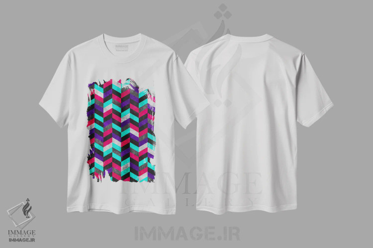تیشرت سفید طرح دار – تیشرت هندسی ,موندوی هندسی ب اثر دیه گو تیریگال immage.ir