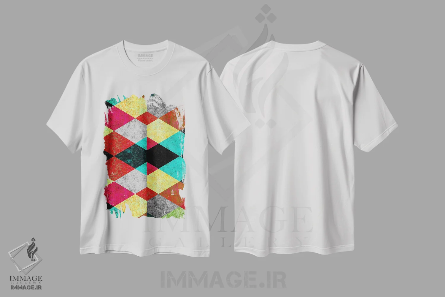 تیشرت سفید طرح دار – تیشرت هندسی ,موندوی هندسی د اثر دیه گو تیریگال immage.ir