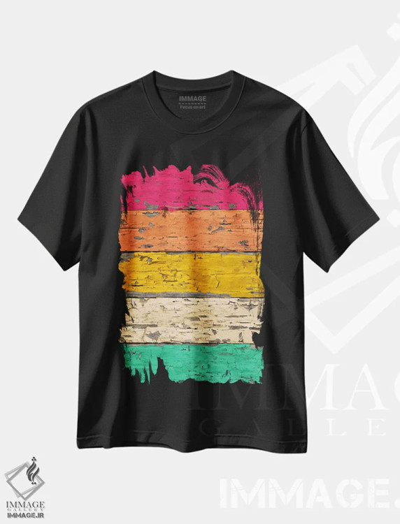 تیشرت مشکی طرح دار – تیشرت طبیعت ,تابستان روستایی اثر دیه گو تیریگال immage.ir