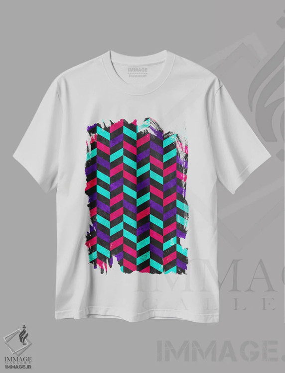 تیشرت سفید طرح دار – تیشرت هندسی ,موندوی هندسی اثر دیه گو تیریگال immage.ir