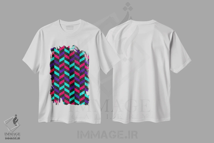 تیشرت سفید طرح دار – تیشرت هندسی ,موندوی هندسی اثر دیه گو تیریگال immage.ir