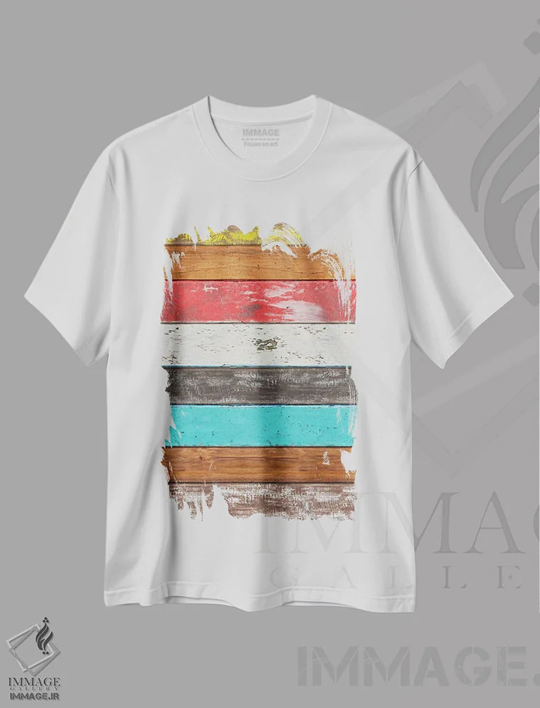 تیشرت سفید طرح دار – تیشرت انتزاعی ,نیازش دارم اثر دیه گو تیریگال فروشگاه ایماژ