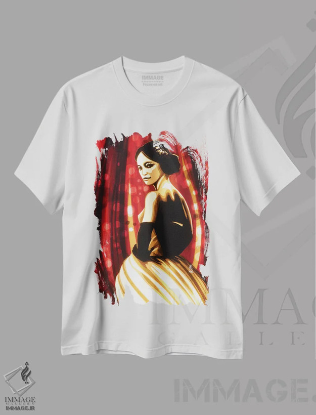 تیشرت سفید طرح دار – تیشرت فشن زنانه ,آمادهٔ رقصیدن اثر مکس زورْن فروشگاه ایماژ