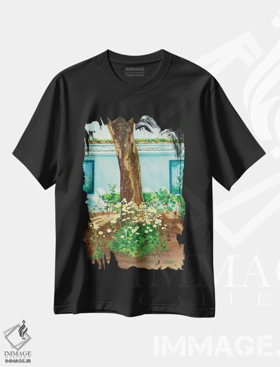 تیشرت مشکی طرح دار – تیشرت هنری ,Together,با هم، با هم اثر آن میونگ هیون immage.ir