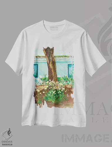 تیشرت سفید طرح دار – تیشرت هنری ,Together,با هم، با هم اثر آن میونگ هیون فروشگاه ایماژ