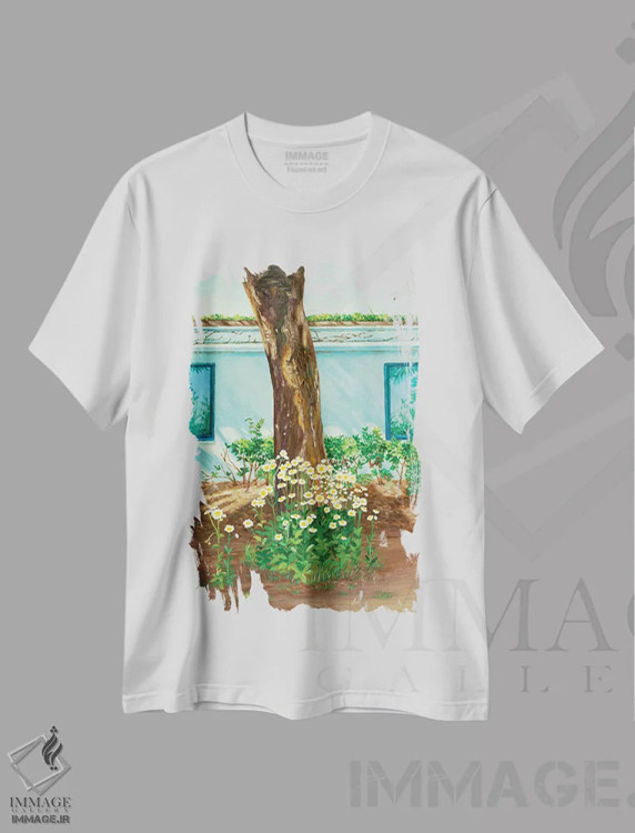 تیشرت سفید طرح دار – تیشرت هنری ,Together,با هم، با هم اثر آن میونگ هیون فروشگاه ایماژ