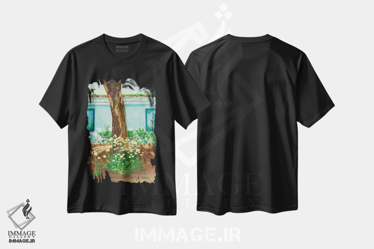 تیشرت مشکی طرح دار – تیشرت هنری ,Together,با هم، با هم اثر آن میونگ هیون immage.ir