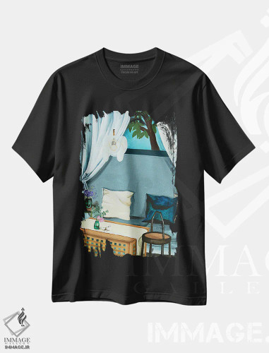 تیشرت مشکی طرح دار – تیشرت هنری ,Our Time,من و تو، زمان ما اثر آن میونگ هیون فروشگاه ایماژ