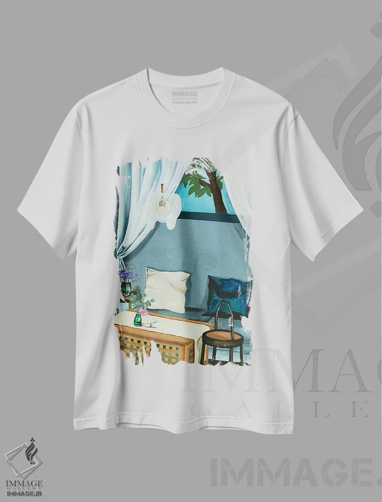 تیشرت سفید طرح دار – تیشرت هنری ,Our Time,من و تو، زمان ما اثر آن میونگ هیون immage.ir