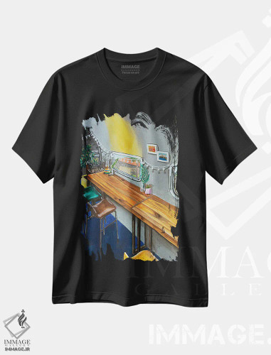 تیشرت مشکی طرح دار – تیشرت معماری ,به شارژ شیرین نیاز دارم اثر آن میونگ هیون فروشگاه ایماژ