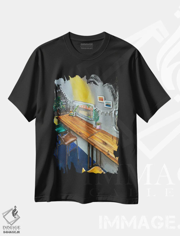 تیشرت مشکی طرح دار – تیشرت معماری ,به شارژ شیرین نیاز دارم اثر آن میونگ هیون فروشگاه ایماژ
