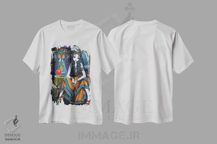 تیشرت سفید طرح دار – تیشرت فانتزی ,مرا به یاد داشته باش اثر مایکا جلینا فروشگاه ایماژ