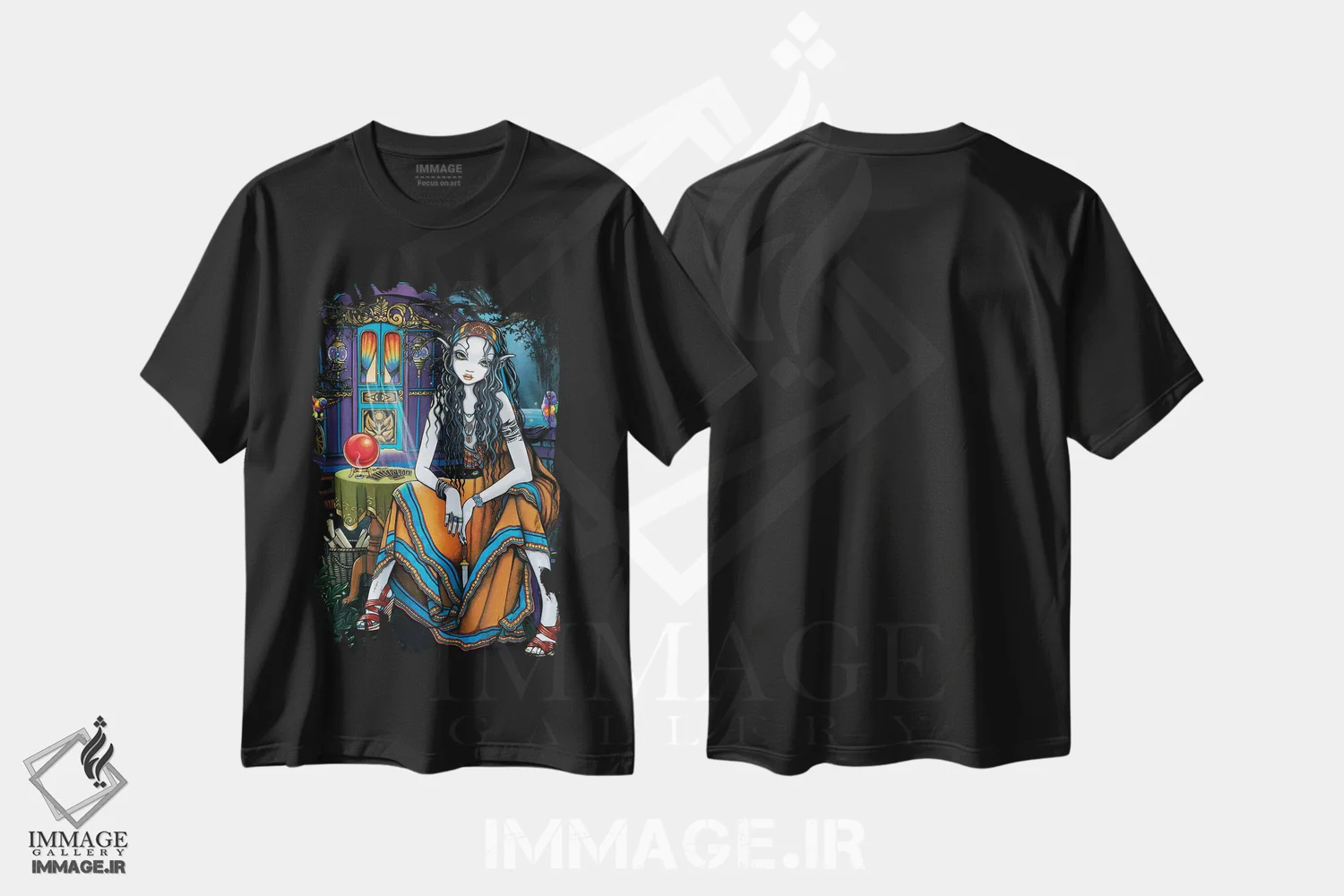 تیشرت مشکی طرح دار – تیشرت فانتزی ,مرا به یاد داشته باش اثر مایکا جلینا immage.ir