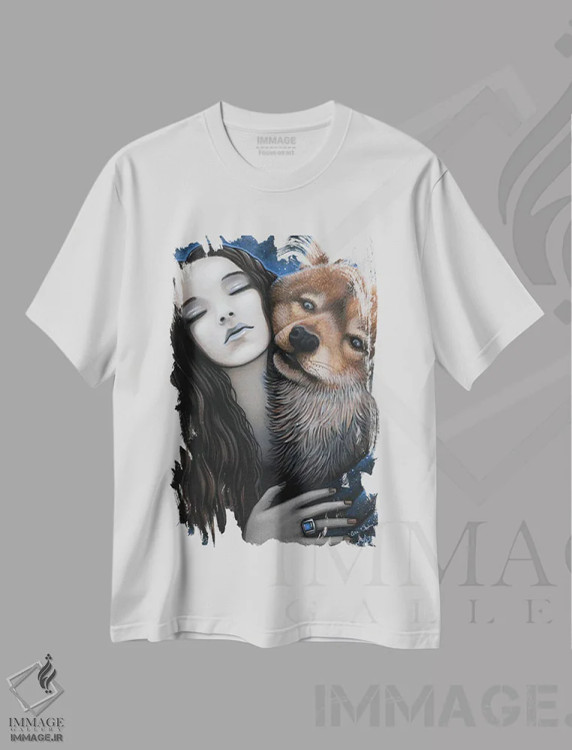 تیشرت سفید طرح دار – تیشرت حیوانات ,آنی شدو اثر مایکا جلینا immage.ir