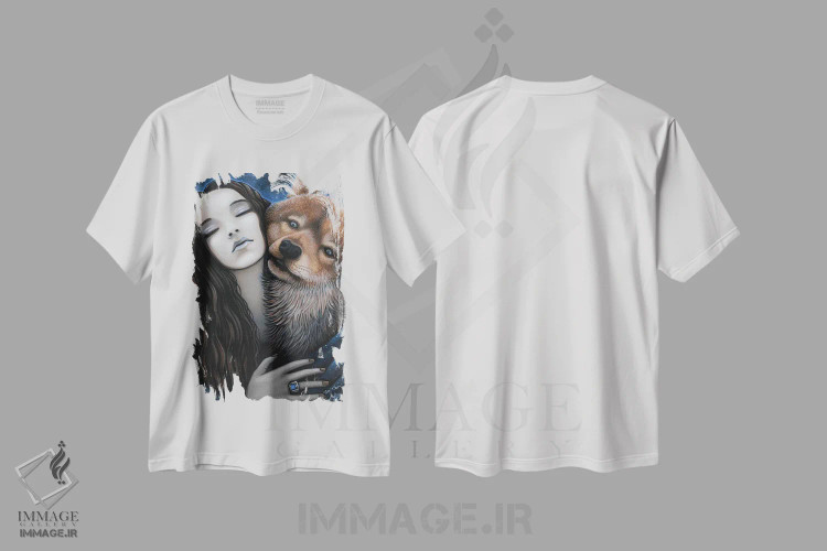 تیشرت سفید طرح دار – تیشرت حیوانات ,آنی شدو اثر مایکا جلینا immage.ir
