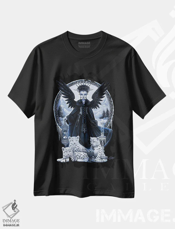 تیشرت مشکی طرح دار – تیشرت حیوانات ,وینتر اثر مایکا جلینا immage.ir