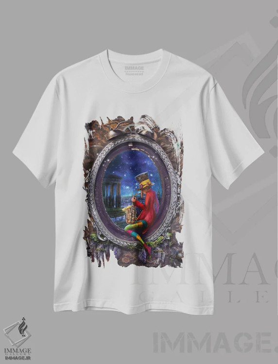 تیشرت سفید طرح دار – تیشرت موسیقی ,داستان هایی از ادینبرو اثر ماتیلدا کونه کا فروشگاه ایماژ