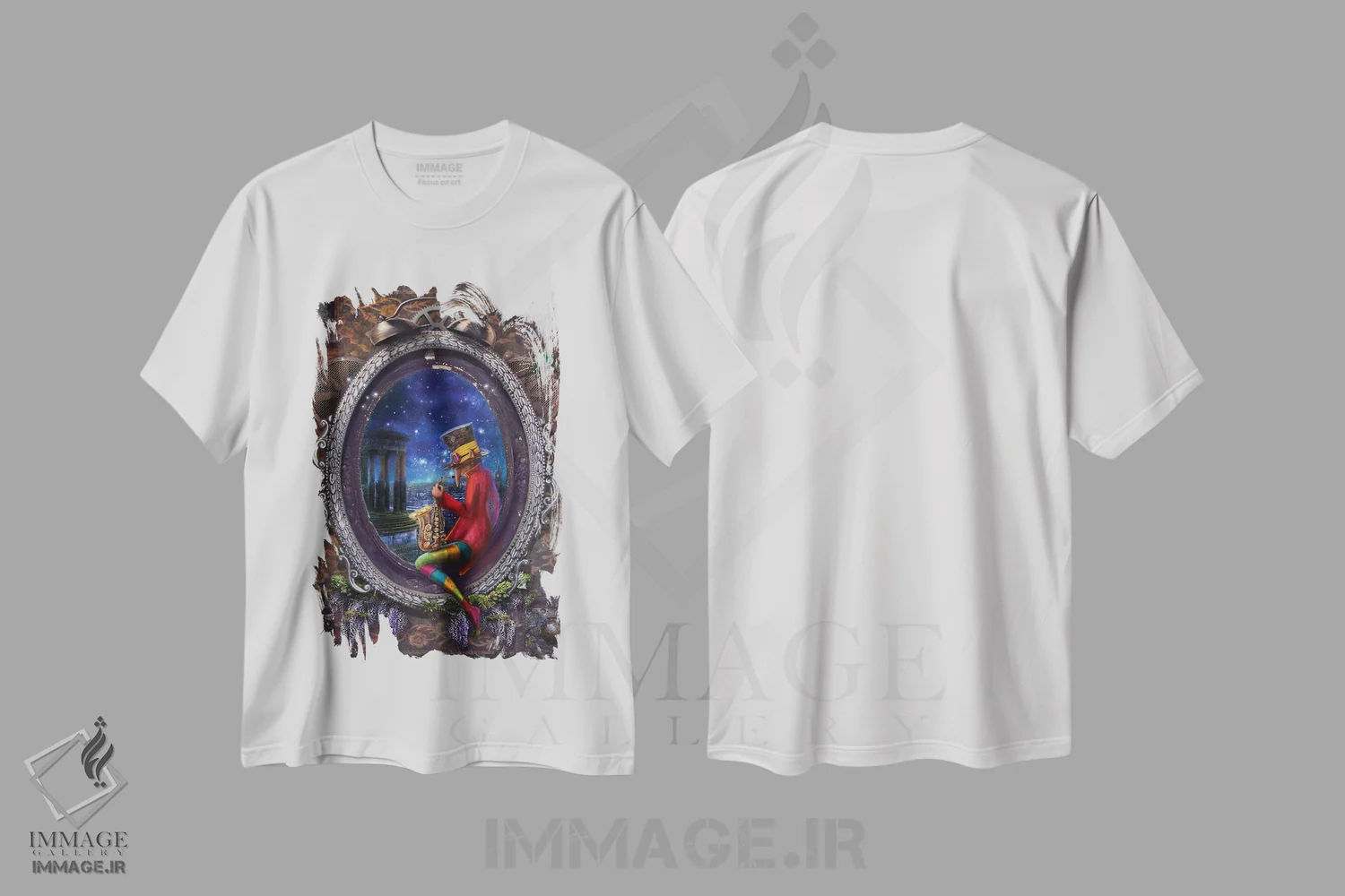 تیشرت سفید طرح دار – تیشرت موسیقی ,داستان هایی از ادینبرو اثر ماتیلدا کونه کا فروشگاه ایماژ