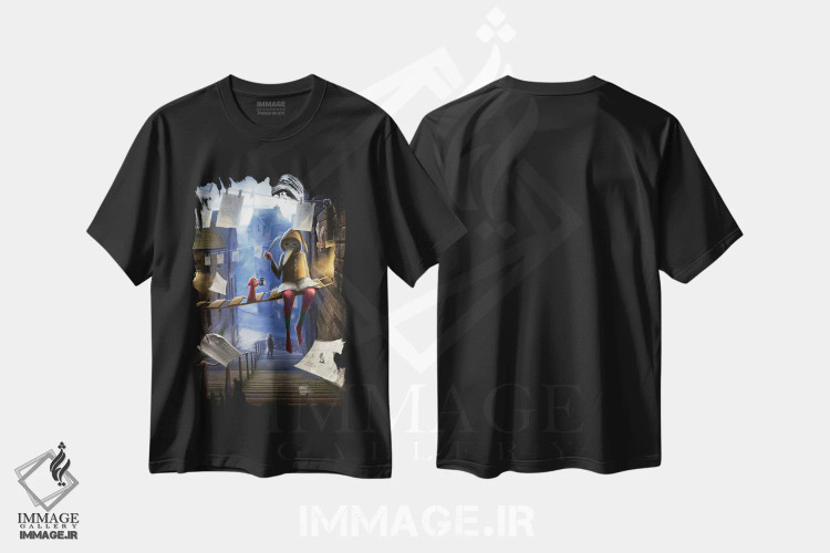تیشرت مشکی طرح دار – تیشرت فانتزی ,نویسنده اثر ماتیلدا کونه کا فروشگاه ایماژ